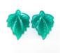 Sea Green Glass Opal Leaf